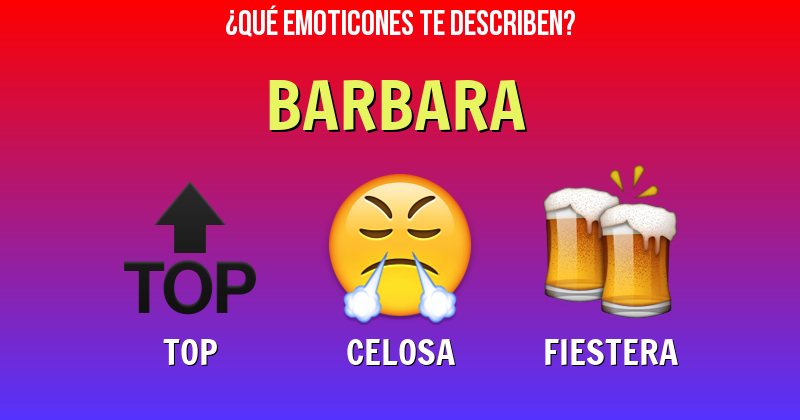 Que emoticones describen a barbara - Descubre cuáles emoticones te describen