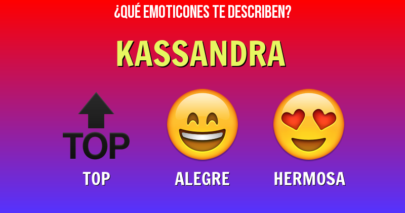 Que emoticones describen a kassandra - Descubre cuáles emoticones te describen