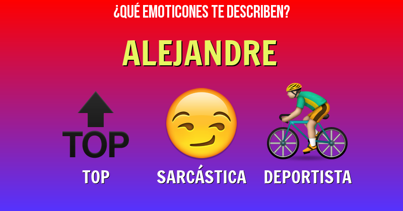 Que emoticones describen a alejandre - Descubre cuáles emoticones te describen