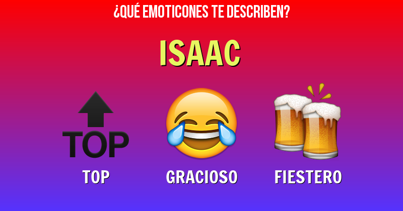 Que emoticones describen a isaac - Descubre cuáles emoticones te describen