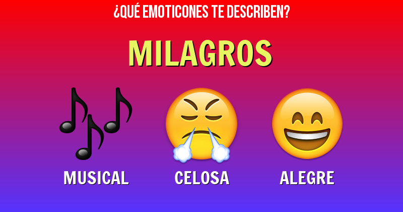 Que emoticones describen a milagros - Descubre cuáles emoticones te describen