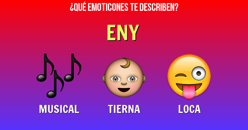 Que emoticones describen a eny - Descubre cuáles emoticones te describen