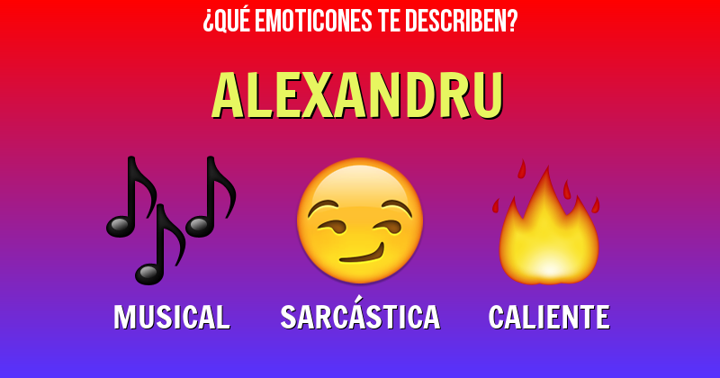 Que emoticones describen a alexandru - Descubre cuáles emoticones te describen