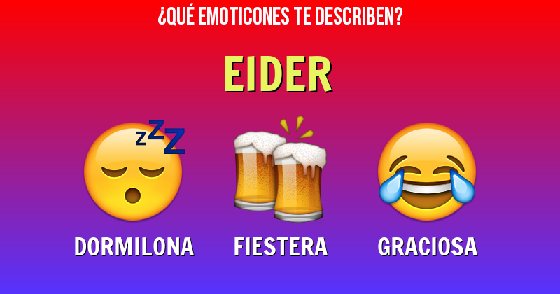 Que emoticones describen a eider - Descubre cuáles emoticones te describen