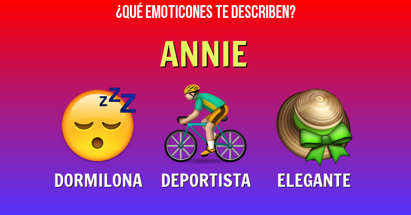 Que emoticones describen a annie - Descubre cuáles emoticones te describen