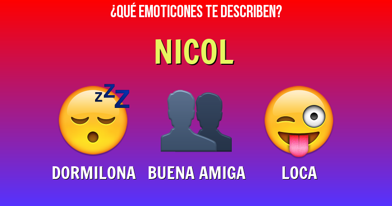Que emoticones describen a nicol - Descubre cuáles emoticones te describen