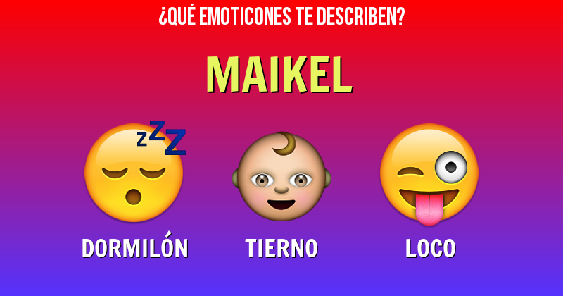 Que emoticones describen a maikel - Descubre cuáles emoticones te describen