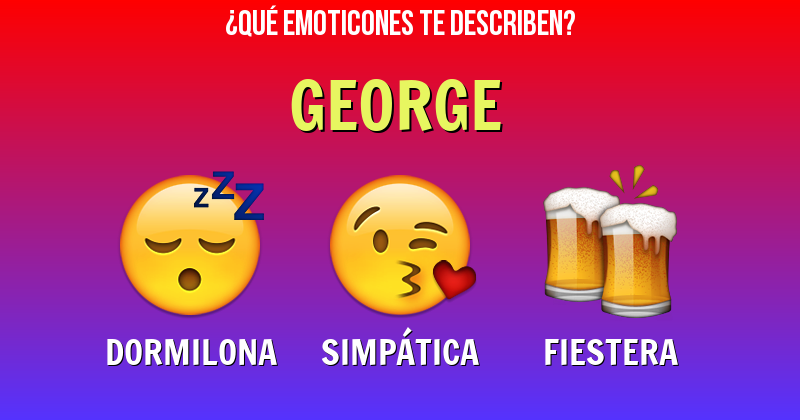 Que emoticones describen a george - Descubre cuáles emoticones te describen