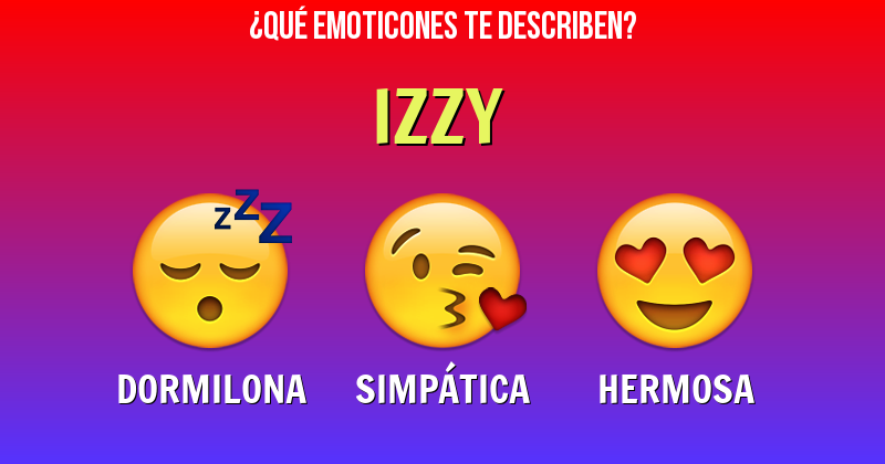 Que emoticones describen a izzy - Descubre cuáles emoticones te describen