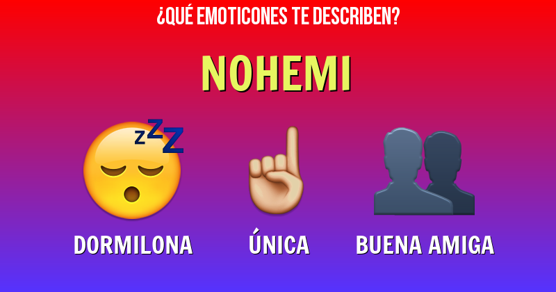 Que emoticones describen a nohemi - Descubre cuáles emoticones te describen