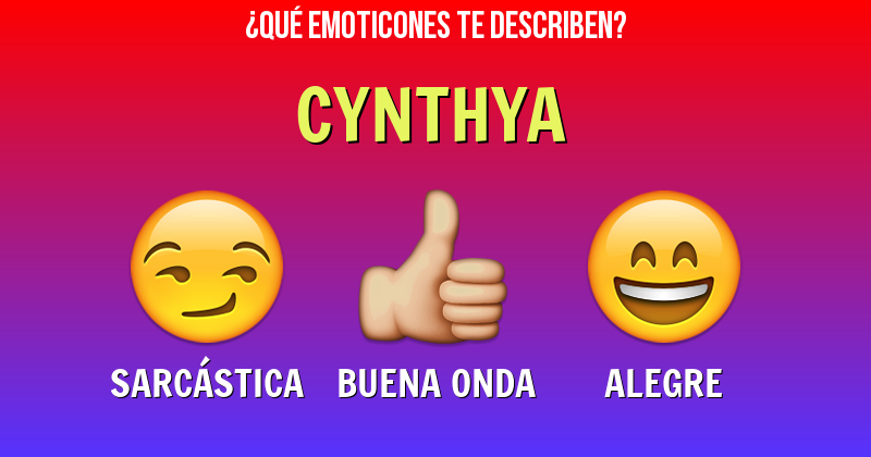 Que emoticones describen a cynthya - Descubre cuáles emoticones te describen
