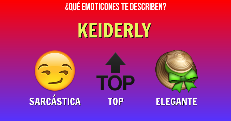 Que emoticones describen a keiderly - Descubre cuáles emoticones te describen