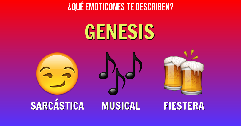 Que emoticones describen a genesis - Descubre cuáles emoticones te describen