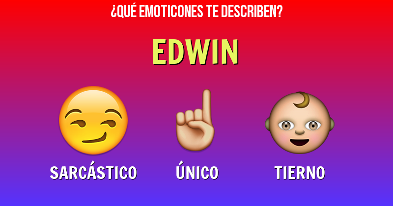 Que emoticones describen a edwin - Descubre cuáles emoticones te describen