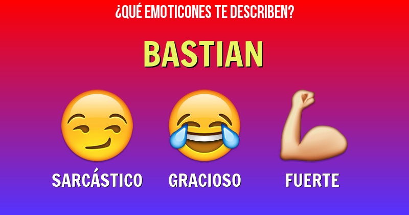 Que emoticones describen a bastian - Descubre cuáles emoticones te describen