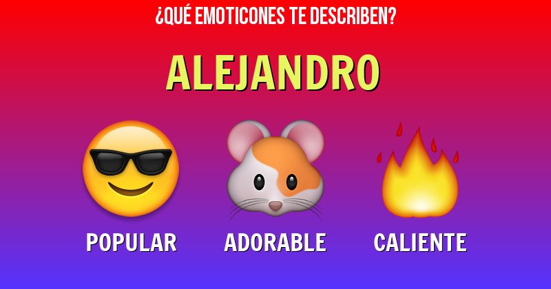 Que emoticones describen a alejandro - Descubre cuáles emoticones te describen