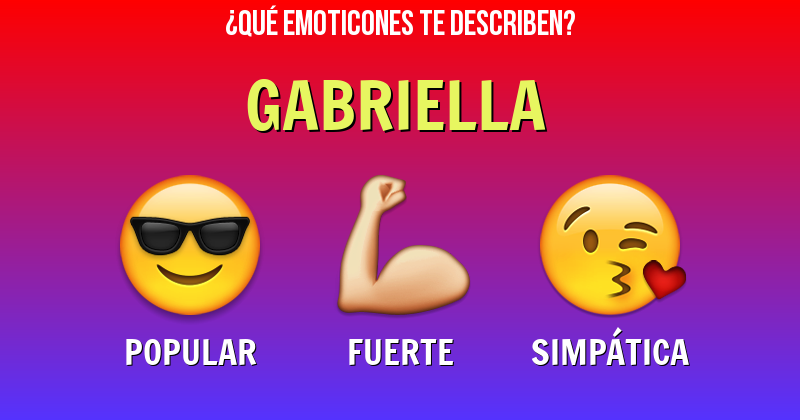 Que emoticones describen a gabriella - Descubre cuáles emoticones te describen