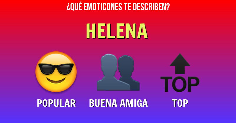 Que emoticones describen a helena - Descubre cuáles emoticones te describen