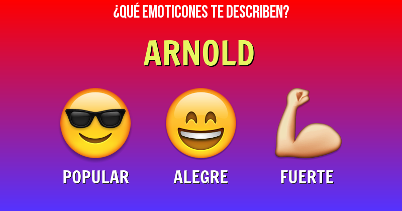 Que emoticones describen a arnold - Descubre cuáles emoticones te describen