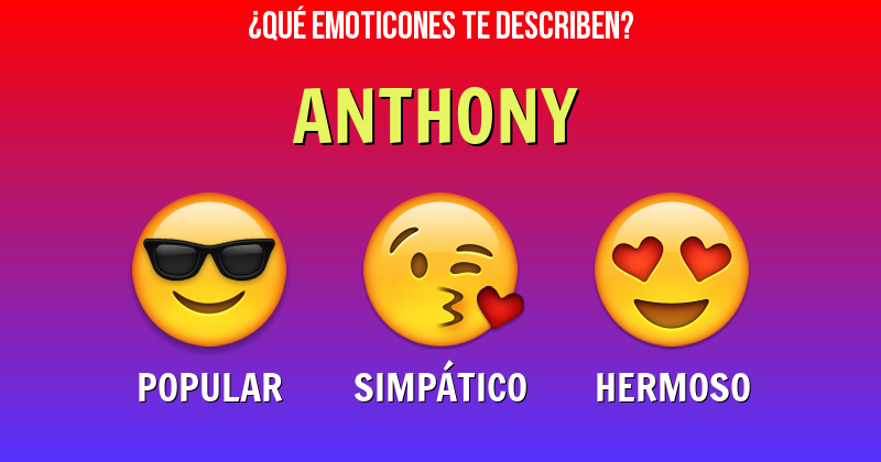 Que emoticones describen a anthony - Descubre cuáles emoticones te describen