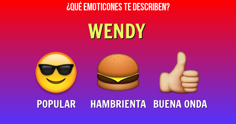 Que emoticones describen a wendy - Descubre cuáles emoticones te describen