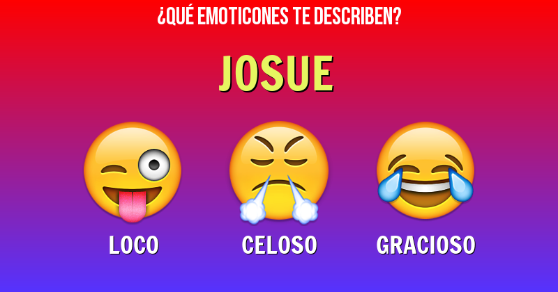 Que emoticones describen a josue - Descubre cuáles emoticones te describen