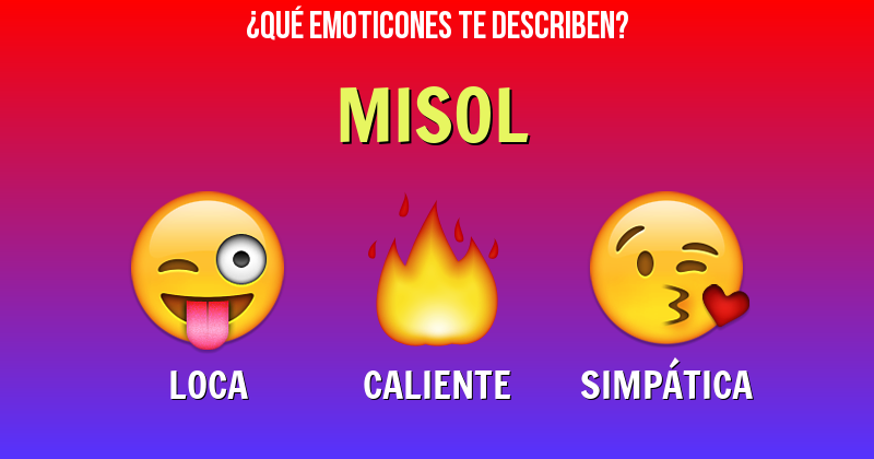 Que emoticones describen a misol - Descubre cuáles emoticones te describen
