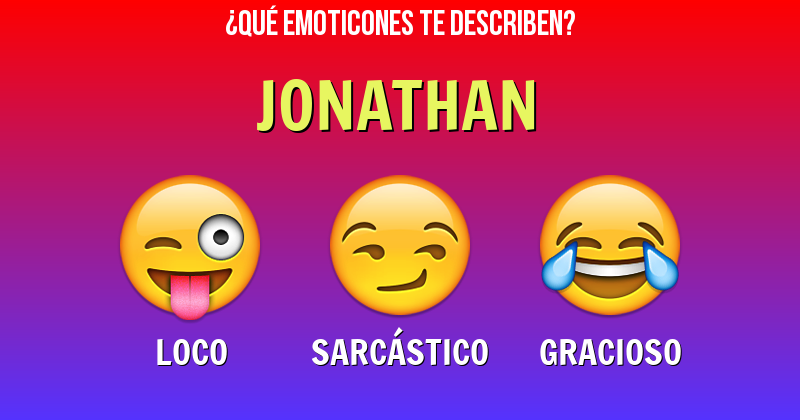 Que emoticones describen a jonathan - Descubre cuáles emoticones te describen