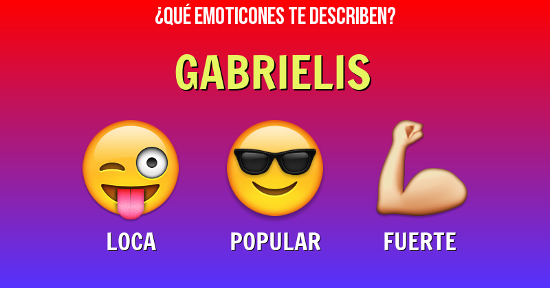 Que emoticones describen a gabrielis - Descubre cuáles emoticones te describen