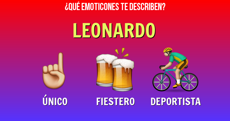 Que emoticones describen a leonardo - Descubre cuáles emoticones te describen