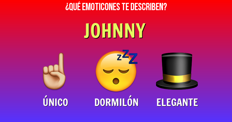 Que emoticones describen a johnny - Descubre cuáles emoticones te describen