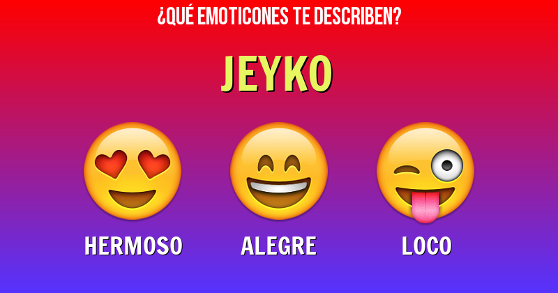 Que emoticones describen a jeyko - Descubre cuáles emoticones te describen