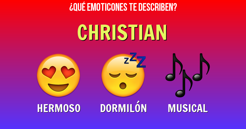 Que emoticones describen a christian - Descubre cuáles emoticones te describen