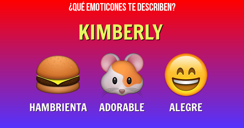 Que emoticones describen a kimberly - Descubre cuáles emoticones te describen