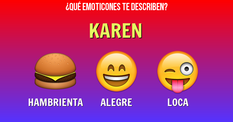 Que emoticones describen a karen - Descubre cuáles emoticones te describen