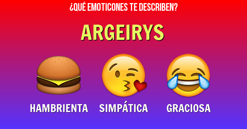 Que emoticones describen a argeirys - Descubre cuáles emoticones te describen