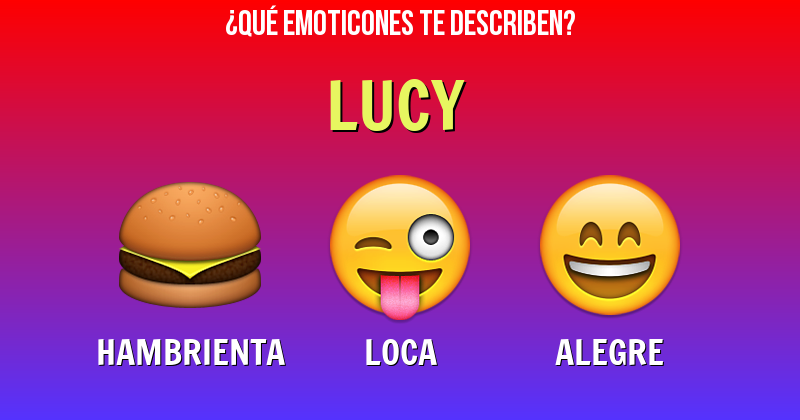 Que emoticones describen a lucy - Descubre cuáles emoticones te describen