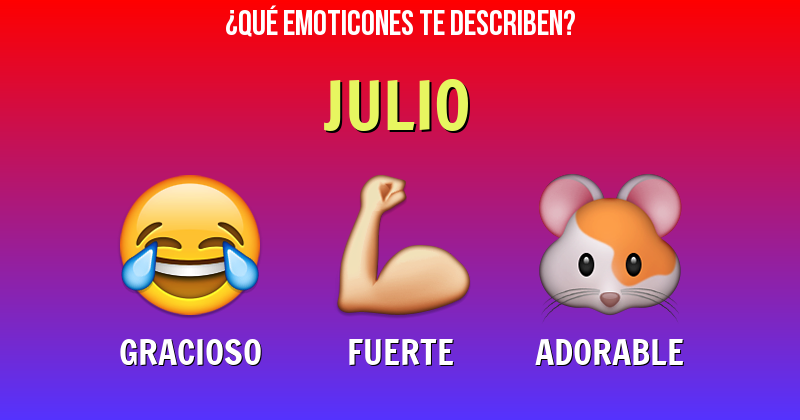 Que emoticones describen a julio - Descubre cuáles emoticones te describen