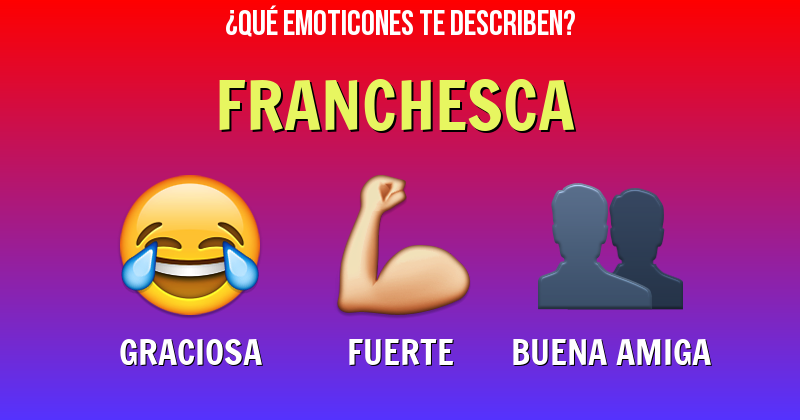 Que emoticones describen a franchesca - Descubre cuáles emoticones te describen