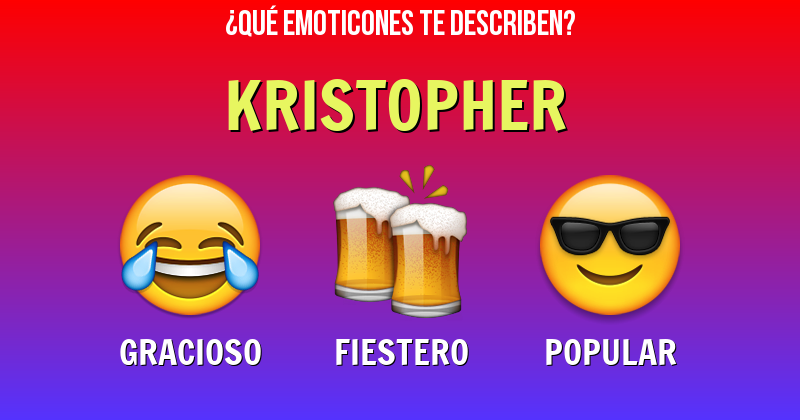 Que emoticones describen a kristopher - Descubre cuáles emoticones te describen