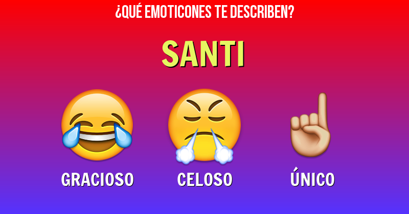 Que emoticones describen a santi - Descubre cuáles emoticones te describen