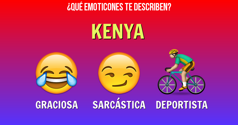 Que emoticones describen a kenya - Descubre cuáles emoticones te describen